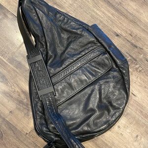 Ameribag Healthy Back bag large black leather